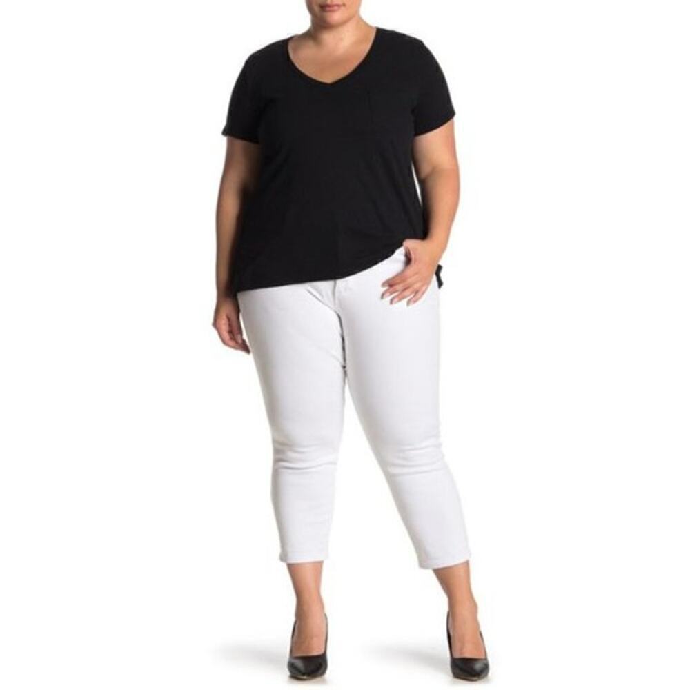 NWT Kut from the Kloth Bardot Skinny boyfriend plus size white jeans 24W